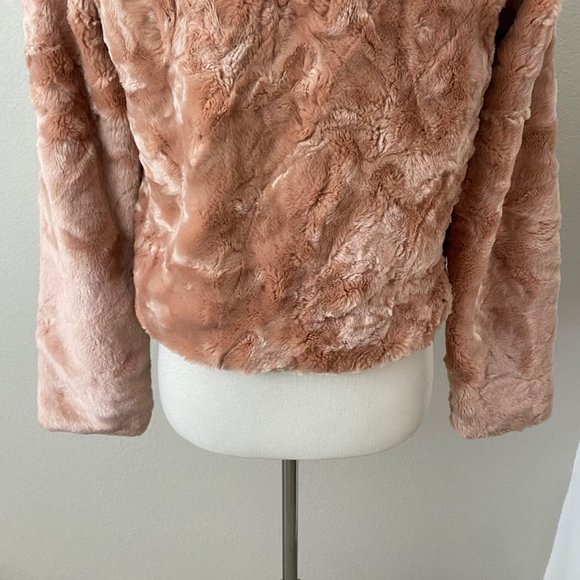*rare* Betsey Johnson Vintage Faux Fur Jacket Pink Bows 90s 2000s - Picture 9 of 12